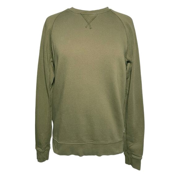 Pact Tops - PACT Women’s Army Green Pullover Crewneck Sweatshirt